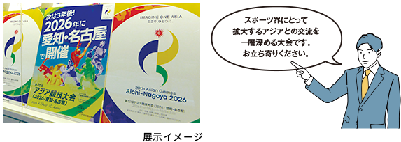 スポーツ界にとって拡大するアジアとの交流を一層深める大会です。お立ち寄りください。